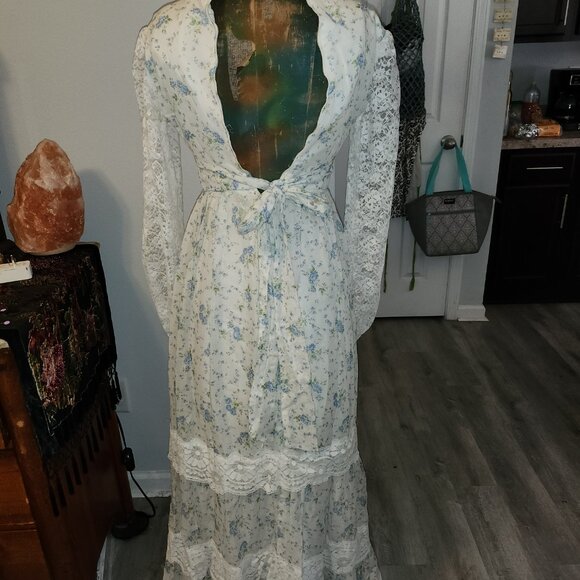 Boho style Vintage Prom Gown - Picture 2 of 6